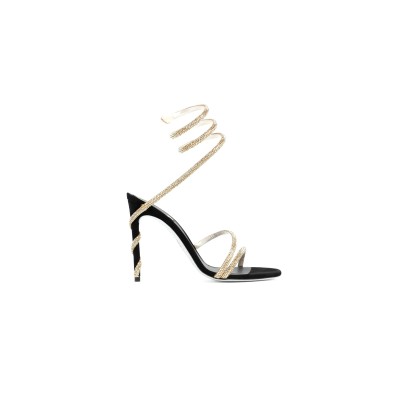 RENÉ CAOVILLA  GOLDEN MARGOT SPIRAL SANDALS 105 C11339 RENÉ CAOVILLA  GOLDEN MARGOT SPIRAL SANDALS 105 C11339